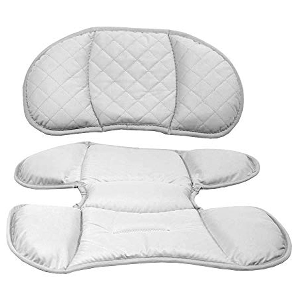 Replacement Pads for Chicco Infant Seat Chicco Keyfit Car seat Head and Body Insert Padding Juneberry Gray Cloth with Gray Trim Quilted