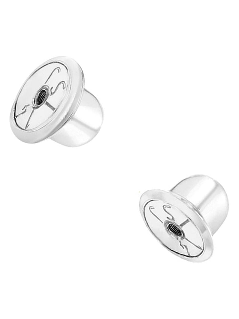 Replacement Pair (2) 14k White Gold Earring Screw Backs Fits In Season Jewelry