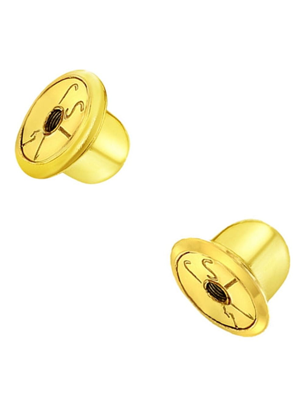 Replacement Pair (2) 14k Yellow Gold Earring Screw Backs Fits In Season Jewelry