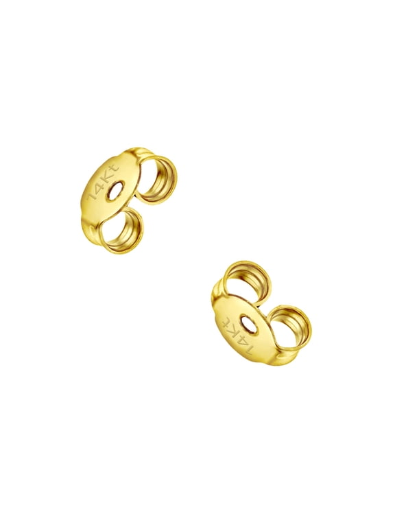 Replacement Pair (2) 14k Yellow Gold Earring Standard Backs