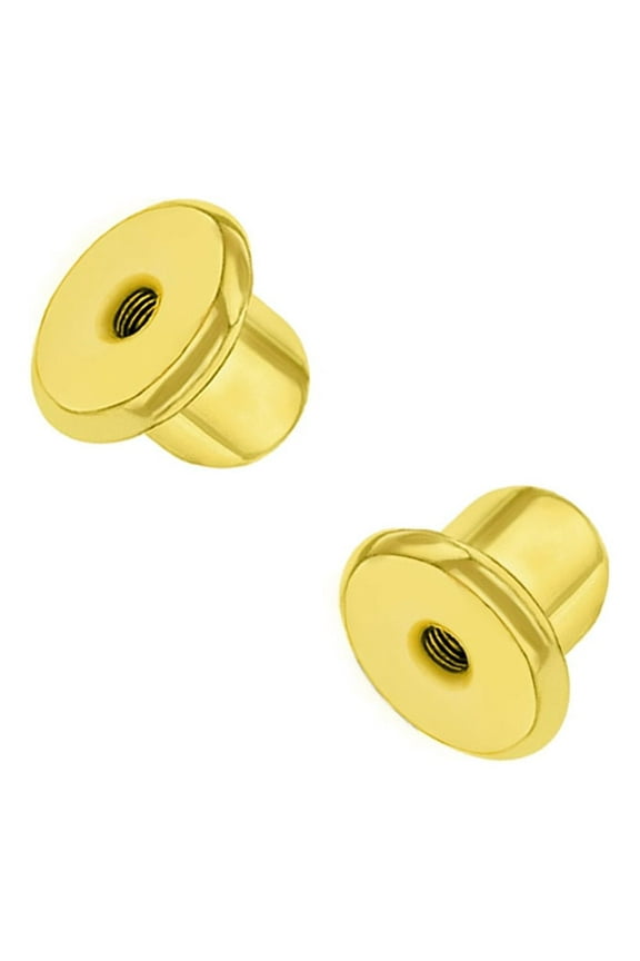 Replacement Pair (2) 18k Gold Plated Earring Screw Backs Fits In Season Jewelry