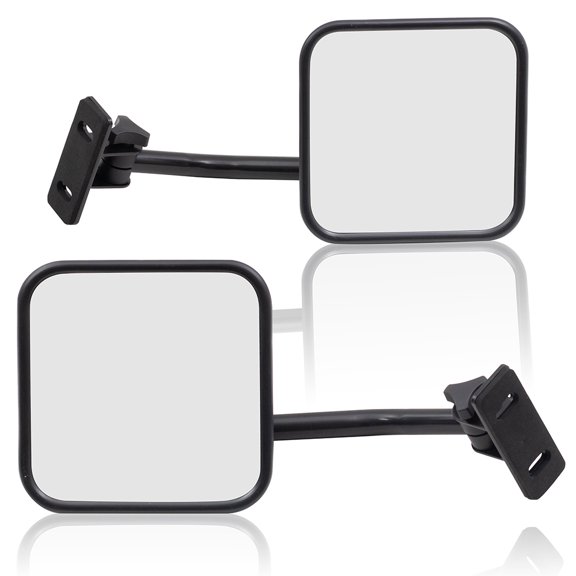 Brock Manual Mirror for 1976-1986 CJ7 Set 1981-1985 Scrambler 1987-2017 Wrangler