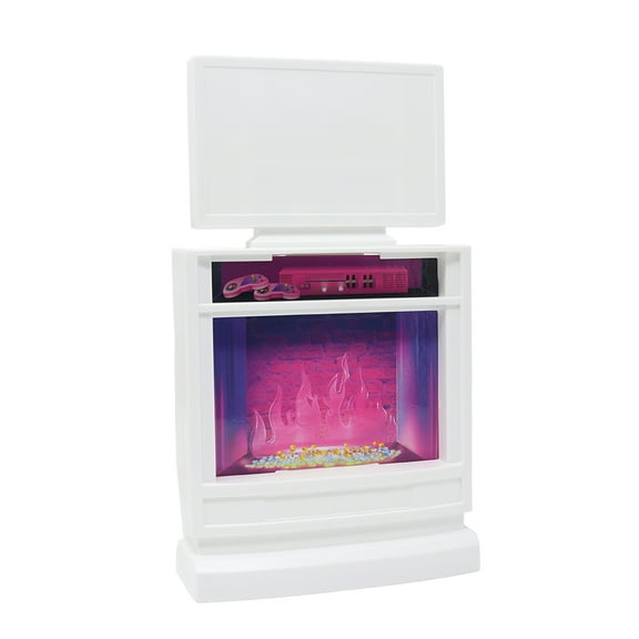 Replacement Part for Barbie Doll Dreamhouse Doll house Playset HMX10 - Replacement White Reversible Fireplace - TV - Gaming Stand and Buffet - Stereo Entertainment Stand