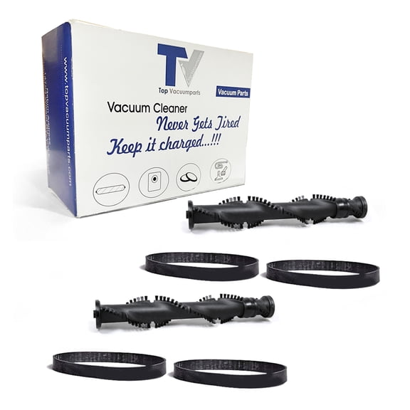 Replacement Part For Bissell Upright Cleanviwe Helix Model 82H1 13.5 Inch Roller Brush 2032448 With Free Style 7, 9, 10 Upright Flat Belts 33031120, 32074, 18-3111-00 (2Pack) For Models 6221, 62211