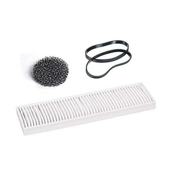 Replacement Part For Bissell Vacuum Cleaner 1 Secondary Motor Filter with 1 Hepa Filter and 2 Flat Belt Models 35226, 3522R, 3522X, 3525, 35252, 3525R, 3530D, 3530R, 46E5, 3537, 18M9W, 21K3, 21K31