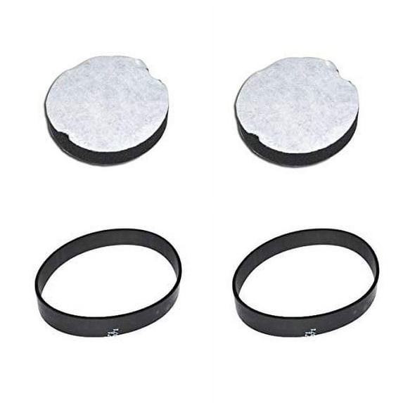Replacement Part For Bissell Vacuum Cleaner 2 Filter with 2 Flat Belt for Models 1520, 15204, 15207, 15208, 15209, 1520L, 1520N, 1520R, 1520U, 1520V, 1520W, 1520X, 1520Z, 21129, 2112R, 2112Z, 2112