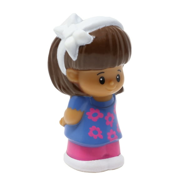 Replacement Part for Collectible Fisher-Price Little People Dollhouse Family School Playset C4309 - Replacement Hispanic Little Girl Mia Figure - Bow and Flowers