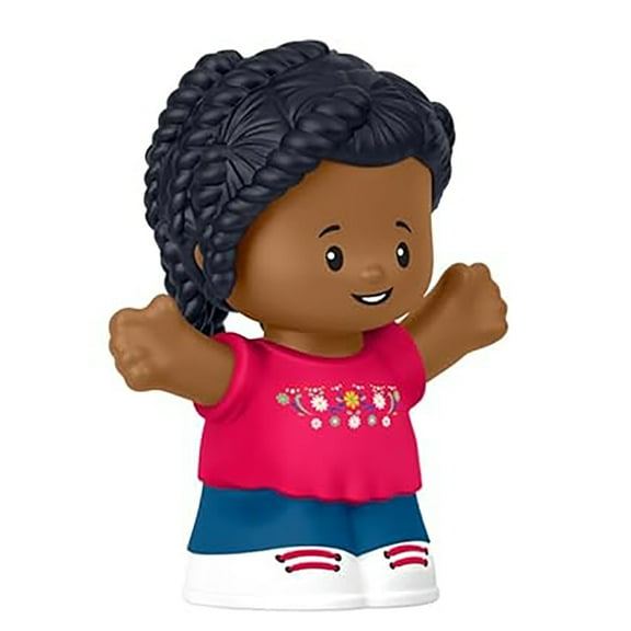 Replacement Part for Collectible Fisher-Price Little People Dollhouse Schoolhouse Playground Playset JCW82 - Replacement African American Little Girl Figure Wearing Pink Floral Print Shirt