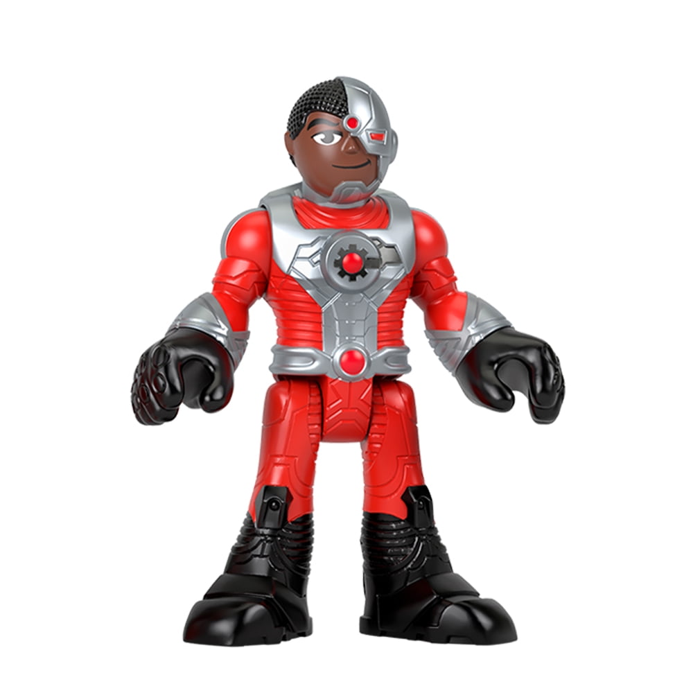 Replacement Part for Fisher-Price Imaginext Playset Inspired by DC  Superfriends SuperVillain Holiday Theme - HML59 ~ Replacement Poseable  Cyborg Figure ~ Dressed in Red, Black and Silver - Walmart.com, image size:1000x1000
