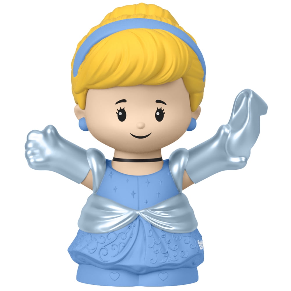 Replacement Cinderella Figure For Fisher-Price Little People Princess Pack - Genuine Part, Blue Dress & Pink Bouquet (Fits FKW19)