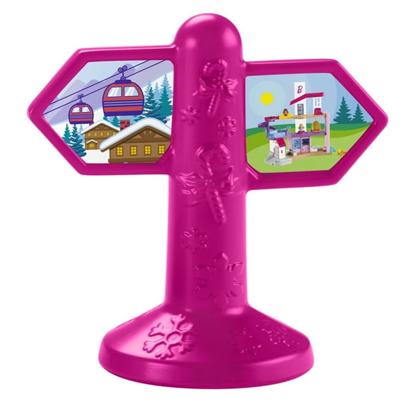 Replacement Part for Fisher-Price Little People Playset - HMK85 ~ Pink Ski Slope Direction Sign ~ Inspired by Barbie Doll Little-People Dollhouse ~ Works Great with Any Little-People Playset