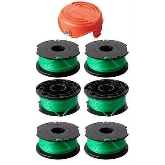 Black & Decker GH3000 Trimmer, 6-Pack Replacement Spools and Cap ...