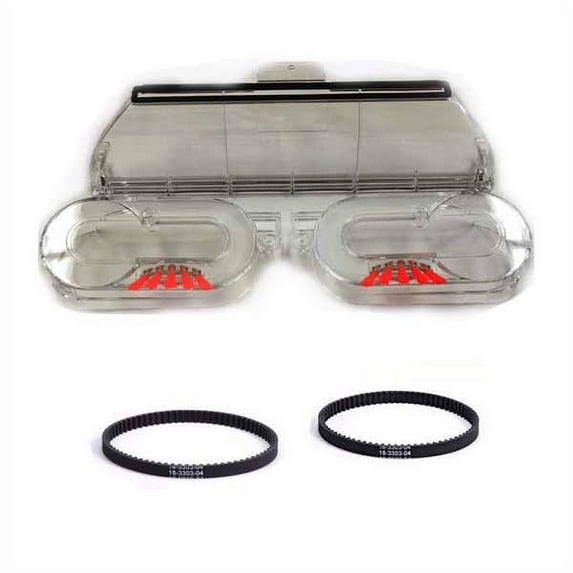 Replacement Part For Bissell 2X Proheat Carpet Cleaner Front Nozzle Assembly With 1pk Right Side & 1pk Left Side Geared Belts