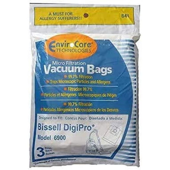 Replacement Part For Bissell Paper Bags 3Pk For DigiPro 6900 model vacuum cleaner