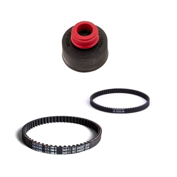 Replacement Part For Bissell Proheat 2X Vacuum Cleaner Water Tank Solution Cap & Insert With 1pk Left Side & 1pk Right Side Geared Belts.