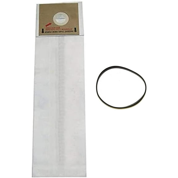 Replacement Part For Dirt Devil Vacuum Cleaenr 3700147001 Three Paper Bags with 1720410001 One Flat Belt Model 088305