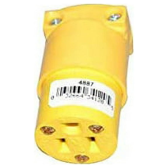 Replacement Part For Fit All 32-5634-05 Commercial Heavy Duty Vacuum 3 Prong Yellow Female Plug