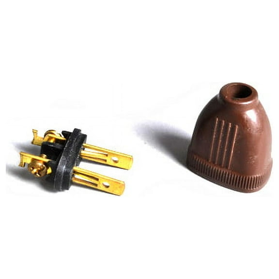 Replacement Part For Fit All Residential Vacuum Cleaner Male Grip Brown Plug # 32-5602-73