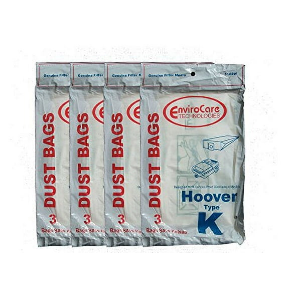 Replacement Part For Hoover 12 Type K Vacuum Bags Replace 4010028K 4010100K H-4010100KES Fit Spirit E