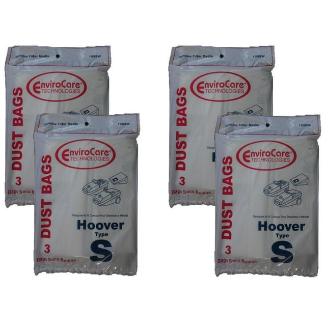 Replacement Part For Hoover 12 bags (4 pkgs) Type S Vacuum Cleaner Bags