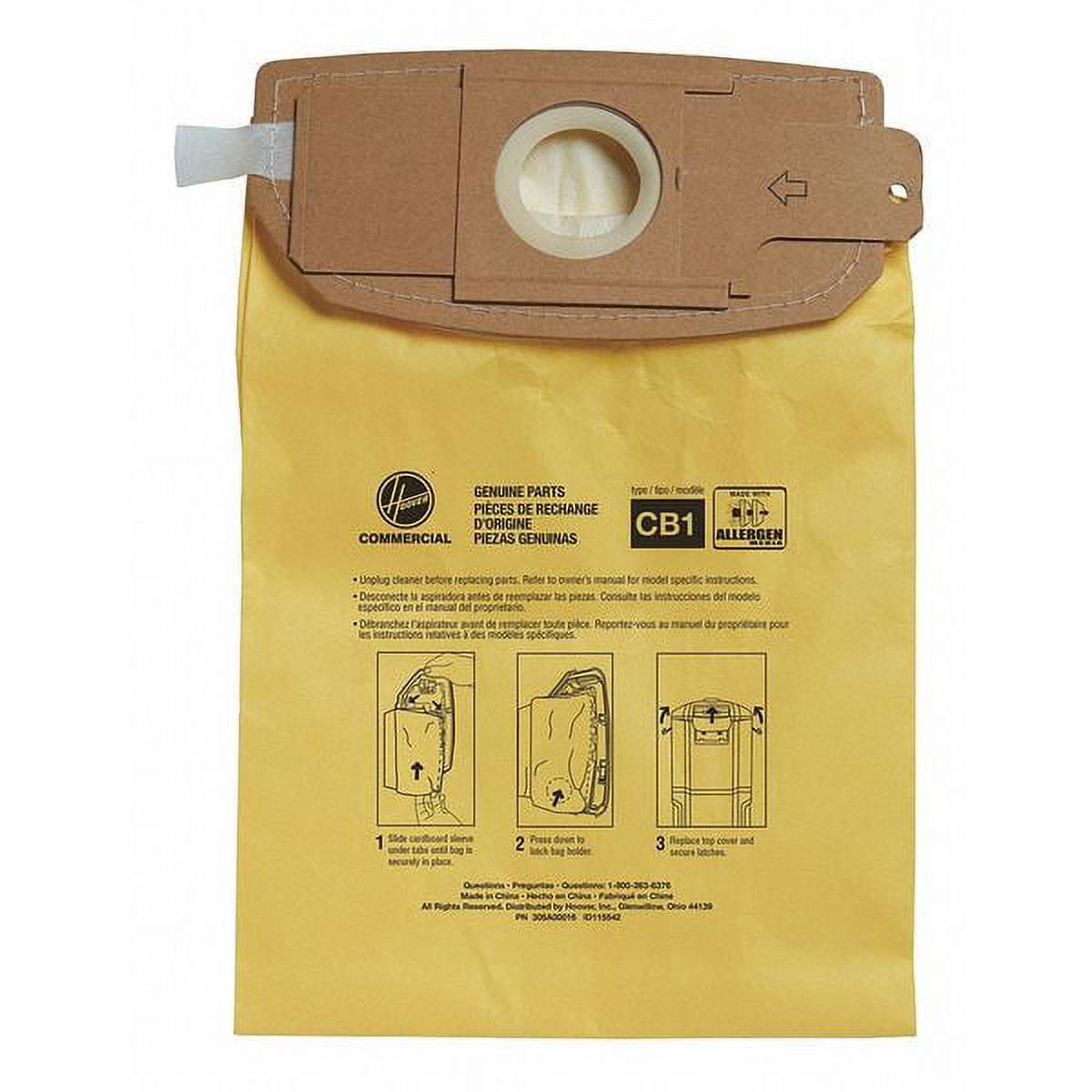 Replacement Part For Hoover 1packCommercial AH10273 Vacuum Allergen Bag, PK10