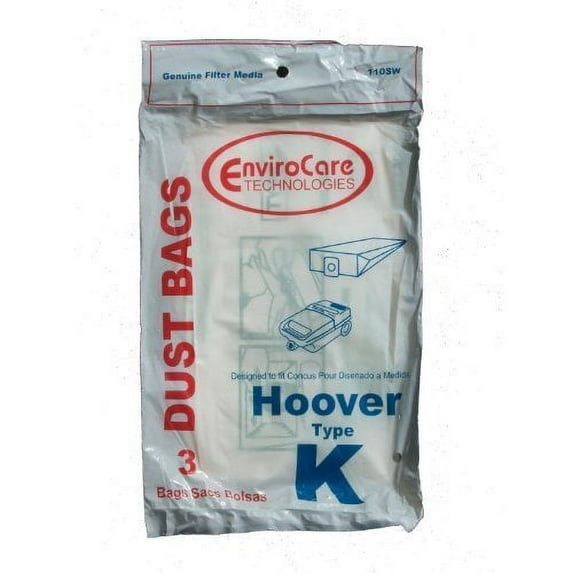 Replacement Part For Hoover 9 Type K Spirit Vacuum Bags, Canisters, Encore, Supremacy, Older Runabout