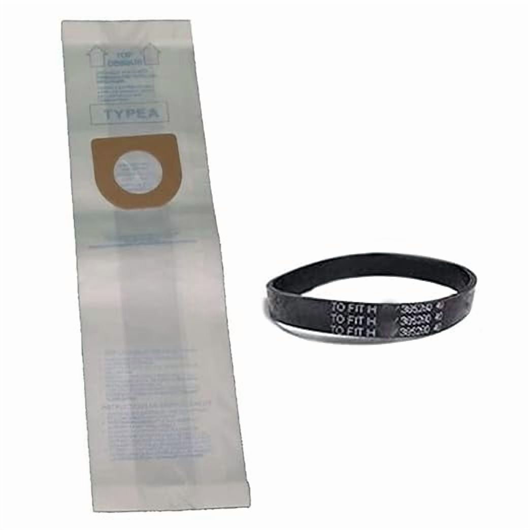 Replacement Part For Hoover Elite, Legacy, Decades, Concept One Vacuum Type A 9PK Bags With 3 Belts # 809SW & 17386