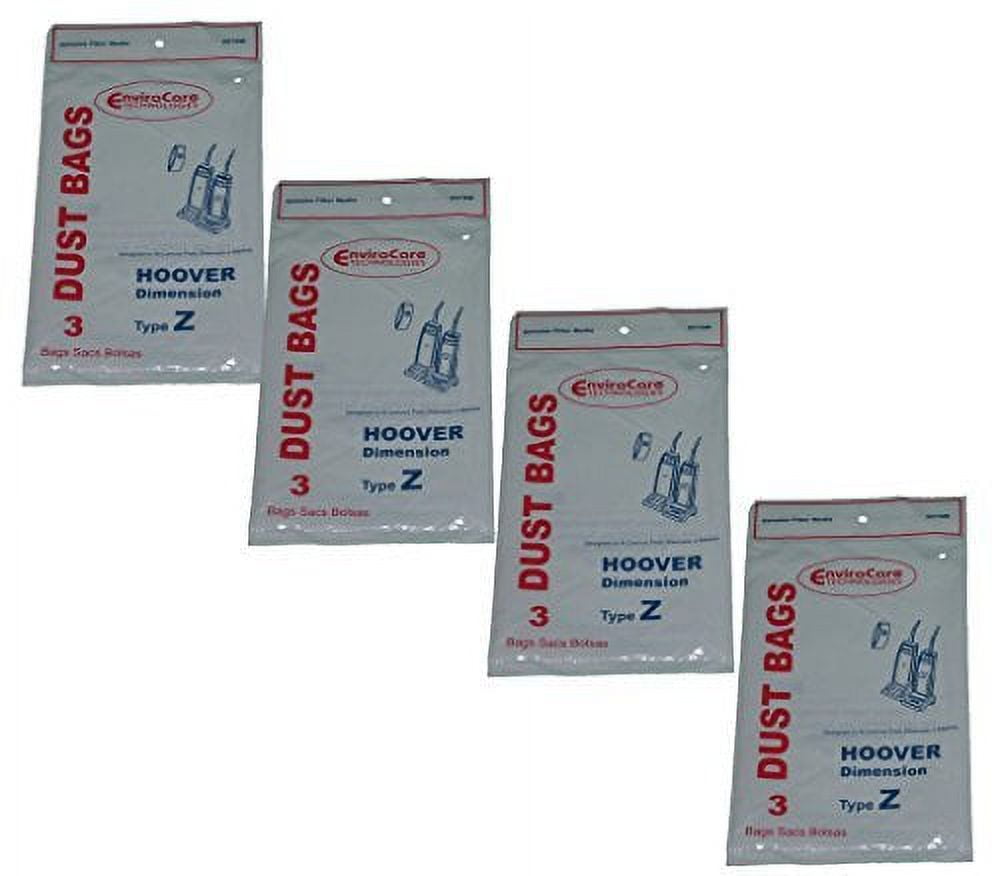 Replacement Part For Hoover EnviroCare 12 Type Z Single Ply Vacuum Cleaner Bags, Power Drive, Auto Dr