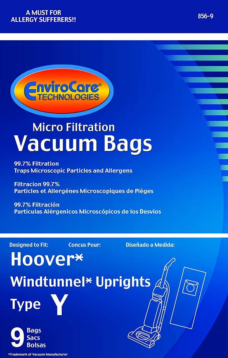 Replacement Part For Hoover EnviroCare Micro Filtration Vacuum Cleaner Dust Bags made to fit Windtunnel Upright Type Y 36 Bags