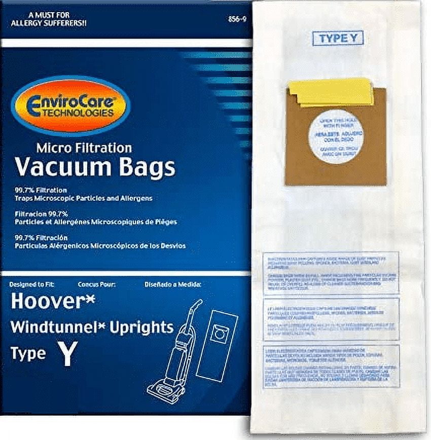 Replacement Part For Hoover EnviroCare Vacuum Bags for Type Y Upright Vacuum Cleaners