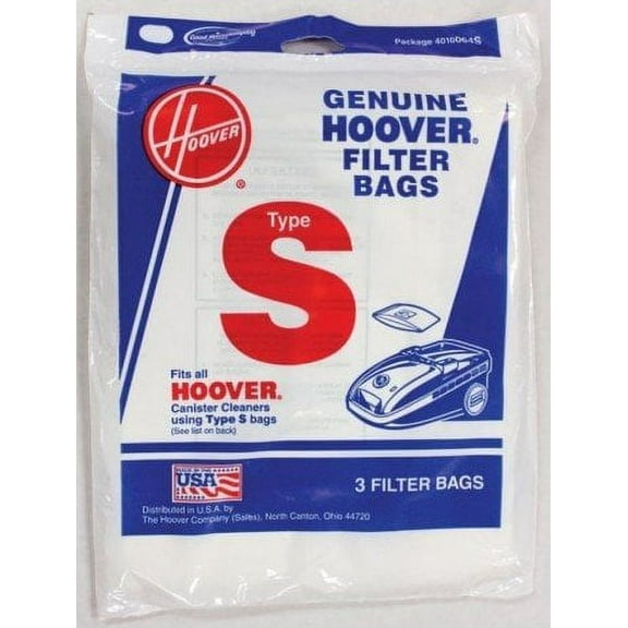 Replacement Part For Hoover Futura,Spectrum & Windtunnel Type S Canister Vacuum Regular Paper Bags 3 PK # 4010064S
