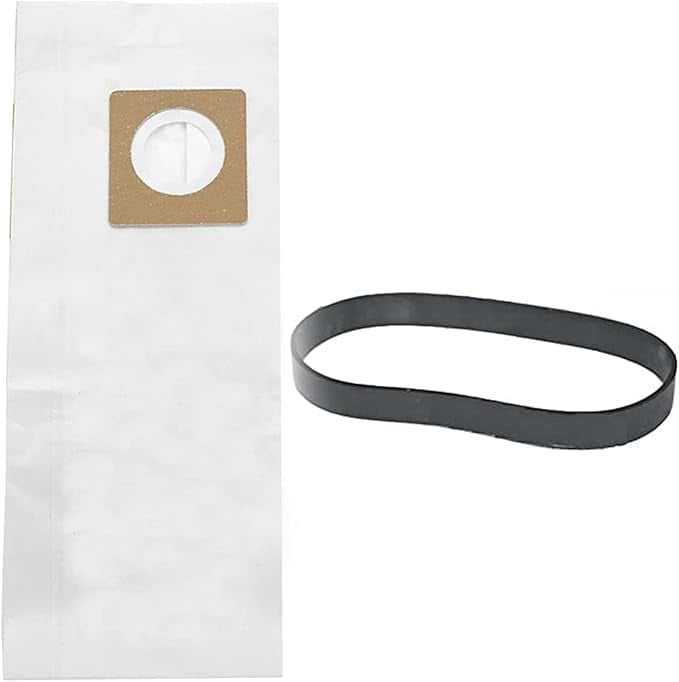 Replacement Part For Hoover Models CH54013, CH54015 Commercial Upright Vacuum Cleaner Paper Bags 10pk With One Flat Belt