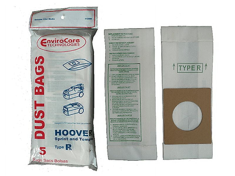 Replacement Part For Hoover Style R Vacuum Bags Type 4010063R Sprint Tempo, Canister Vac 112SW Enviro [75 Bags]