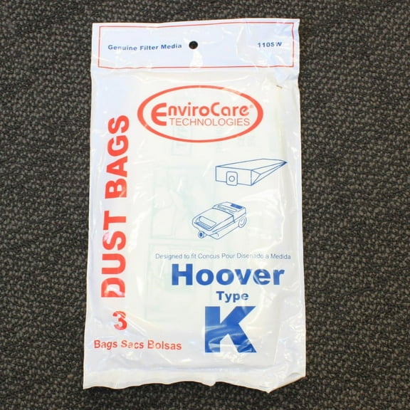 Replacement Part For Hoover Type K vacuum bags, 3 in package