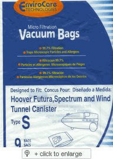 Replacement Part For Hoover Type S Envirocare Brand Allergen Microlined Vacuum Bags - 6 Packs- 54 bag