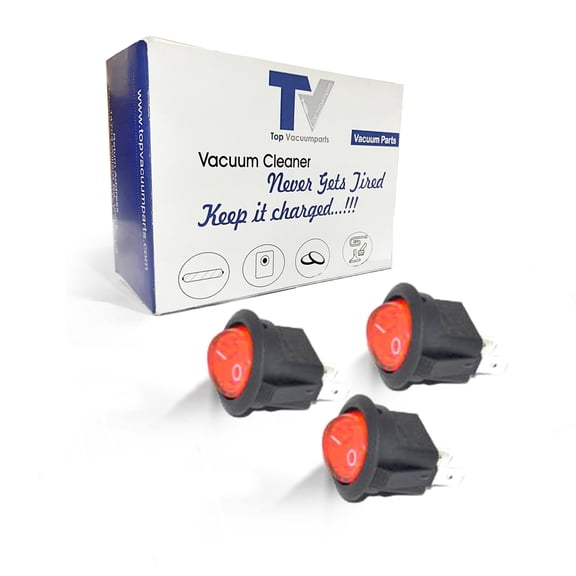 Replacement Part For Hoover UH70800 Vacuum Cleaner Round Rocker Type Switch // 38-9305-09 (3 Switch)
