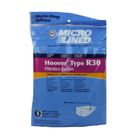 Replacement Part For Hoover Vacuum Bags Type R30 Microlined by DVC