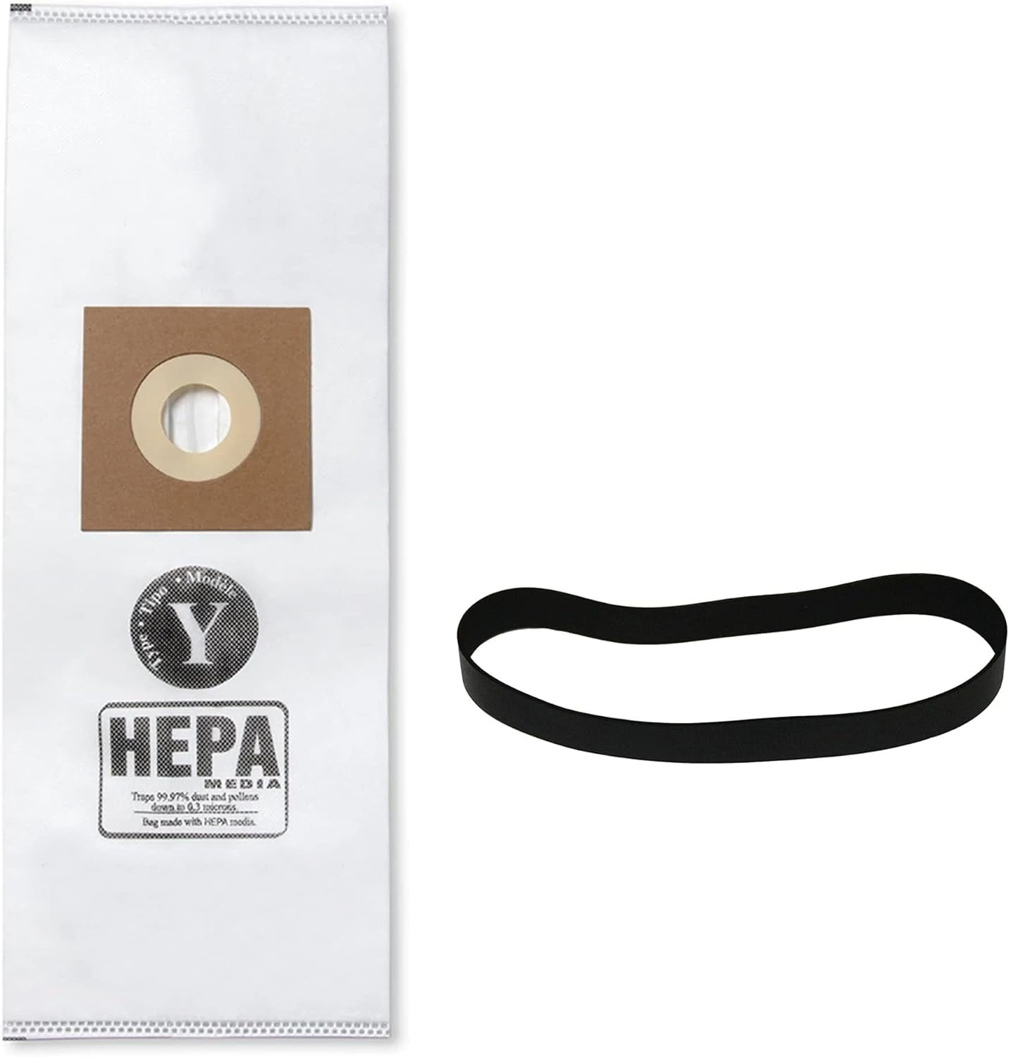 Replacement Part For Hoover Vacuum Cleaner AH10040 Two Paper Bags with 562289001 One Flat Belt for Models UH30302, UH30308, UH30600