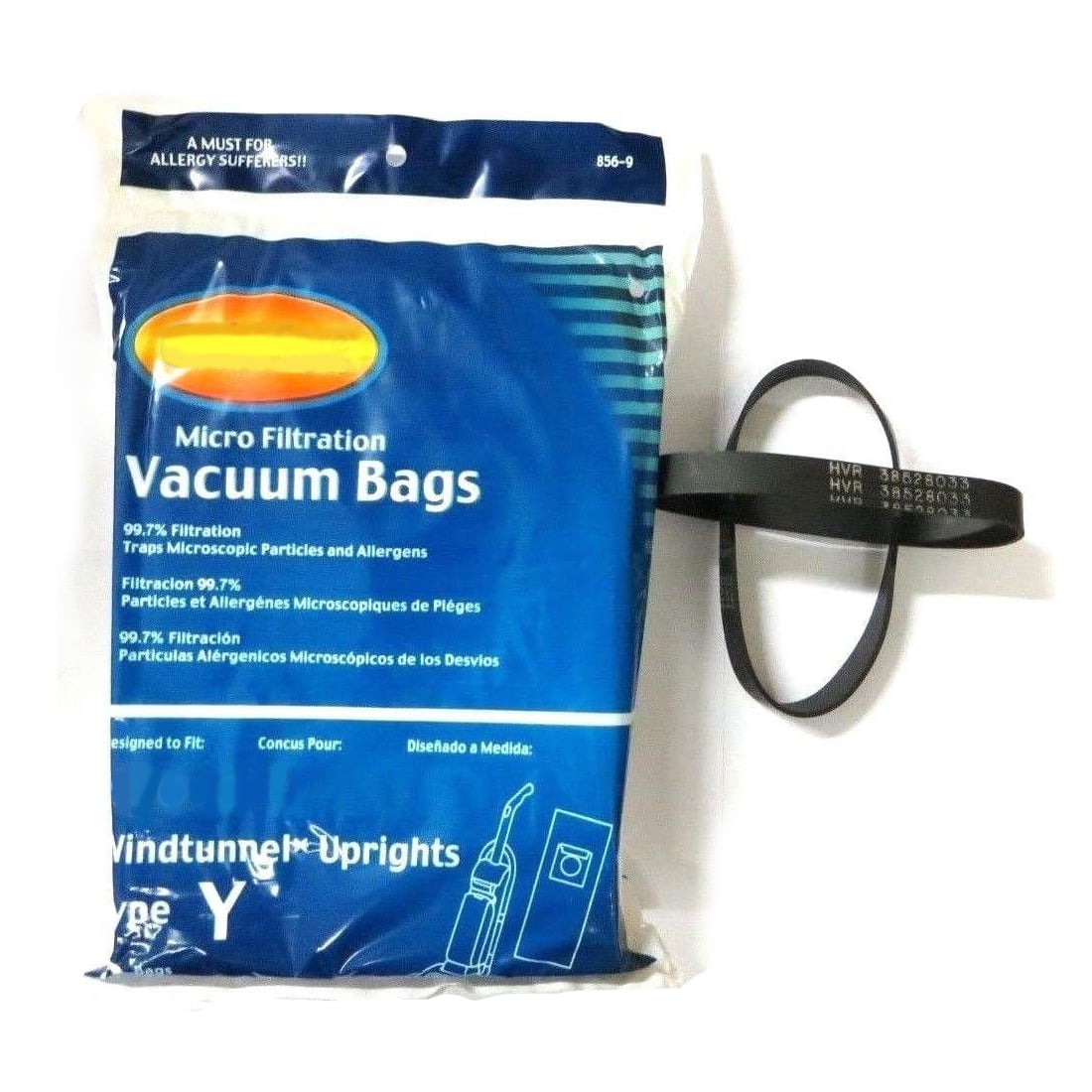 Replacement Part For Hoover Vacuum Cleaner Type Y Micro-filtration Vacuum Bags 18 Bags & 2 Belts