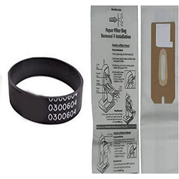 Replacement Part For Oreck 8 Type Xl Micro Filtration vacuum bags + BELT Vacuum Cleaners,CCPK8DW, CCPK8, PK80009DW, PK80009 // 813 & AF7202