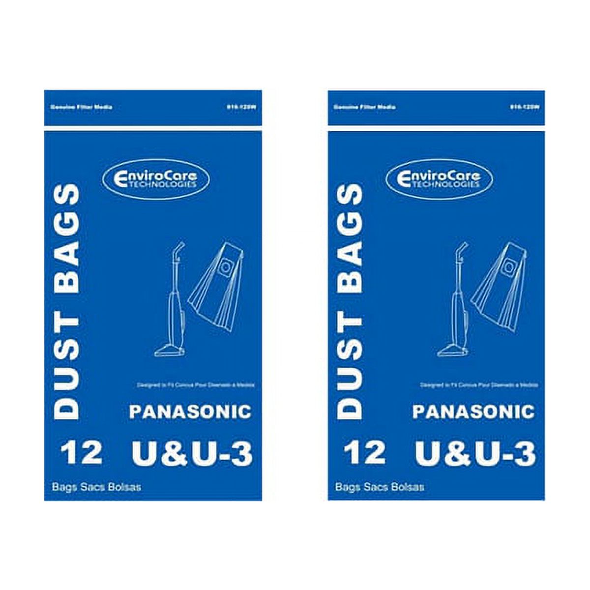 Compatible with Panasonic 24 Bags Type U, U3, U6 Upright Vacuum Cleaner