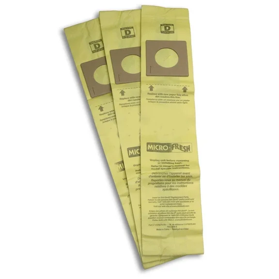Replacement Part For Royal Dirt Devil Type-D Vacuum MicroFresh Paper Bags 3Pk # 3670075001