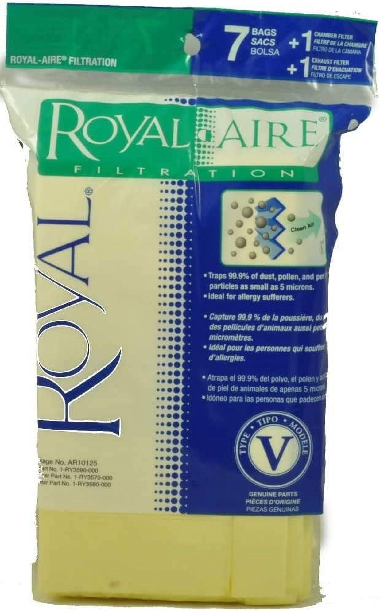 Replacement Part For Royal Type V Lexon Canister Vacuum Cleaner Paper