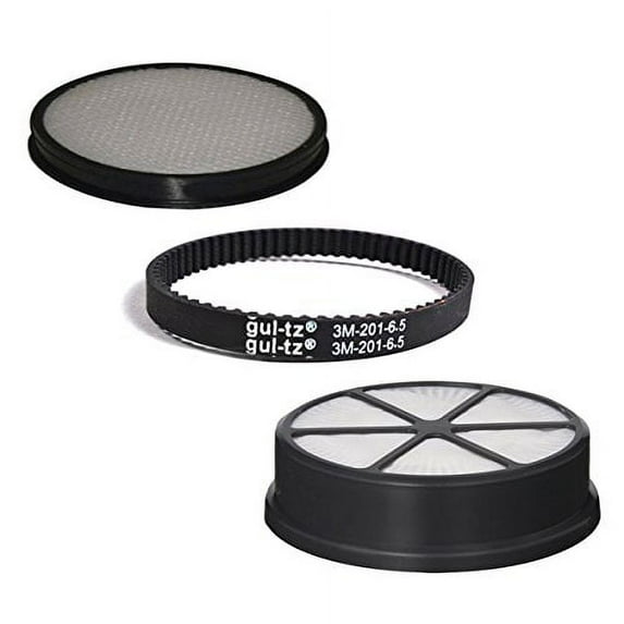 Replacement Part For Hoover F652 & 440003905 & 562535001 (Windtunnel AirSteerable Vacuum Cleaner 1pk Washable Primary Filter and 1pk Ehhaust Hepa Filter With 1pk Geared Belt, For Models UH72409)