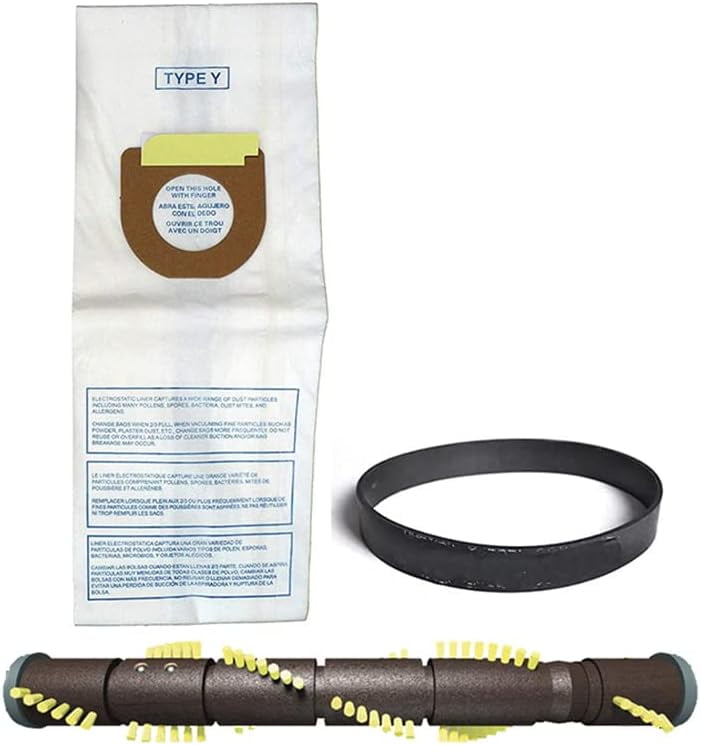 Replacement Part For Hoover WindTunnel Upright Type Y Vacuum Bags Microfiltration with Closure 9 Pack With WindTunnel Upright Roller Brush and Belts Kits, Fits Models UH30030HD, UH30070, U5140900