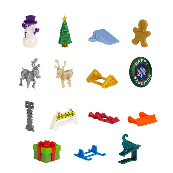 Replacement Part for Hot-Wheels 2021 Advent Calendar Vehicle Playset - GTD78 ~ Replacement Accessories ~ Includes Snowman, Christmas Tree, Ramp, Reindeer, Presents and More!