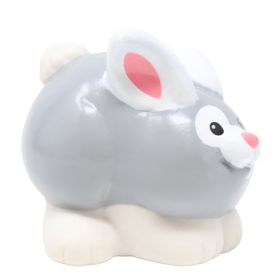 Replacement Part for Collectible Fisher-Price Little People Farm Zoo Easter Playset - Replacement Gray and White Bunny Rabbit