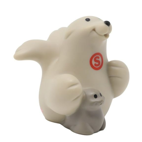 Replacement Part for Collectible Fisher-Price Little People Safari Circus Animal Zoo Playset 2552 - Replacement Gray Seal Figure With Baby Letter S