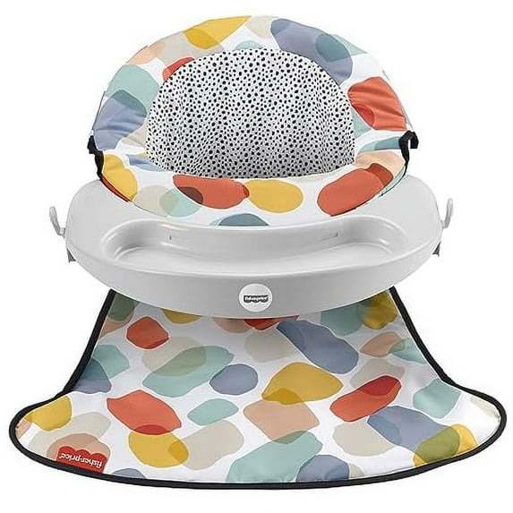 Replacement Part for Fisher-Price Deluxe Sit-Me-Up Floor Seat - GKH29 ~ Replacement Seat Cushion/Pad ~ Colorful Shapes Print