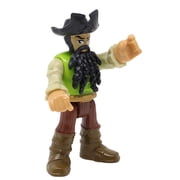 Replacement Part for Fisher-Price Imaginext Pirate-Ship Playset DRY15 and Blackbeards Lair DHH62 - Replacement Blackbeard Pirate Posable Figure